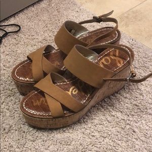 Sam Edelman brown wedges